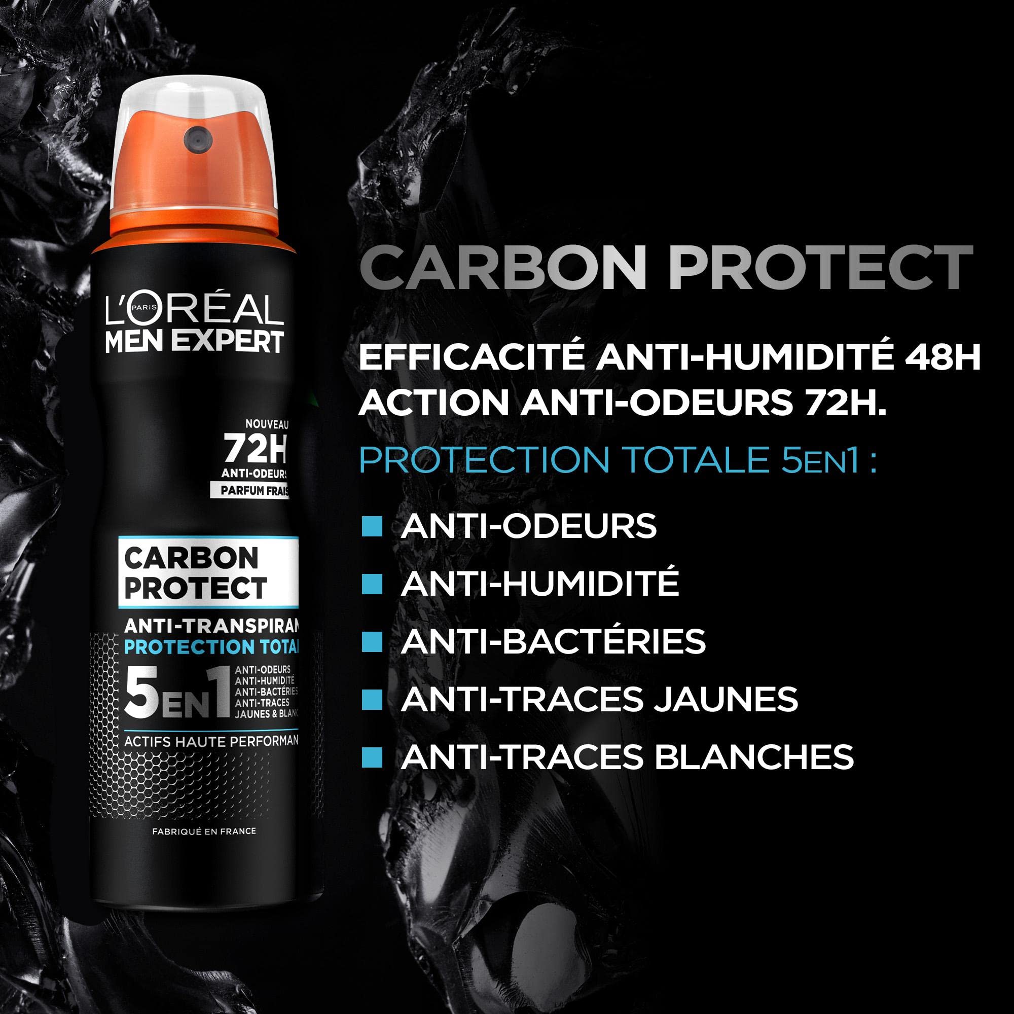 l-or-al-men-expert-carbon-protect-72h-d-odorant-spray-lot-de-6-x-150-ml image 2