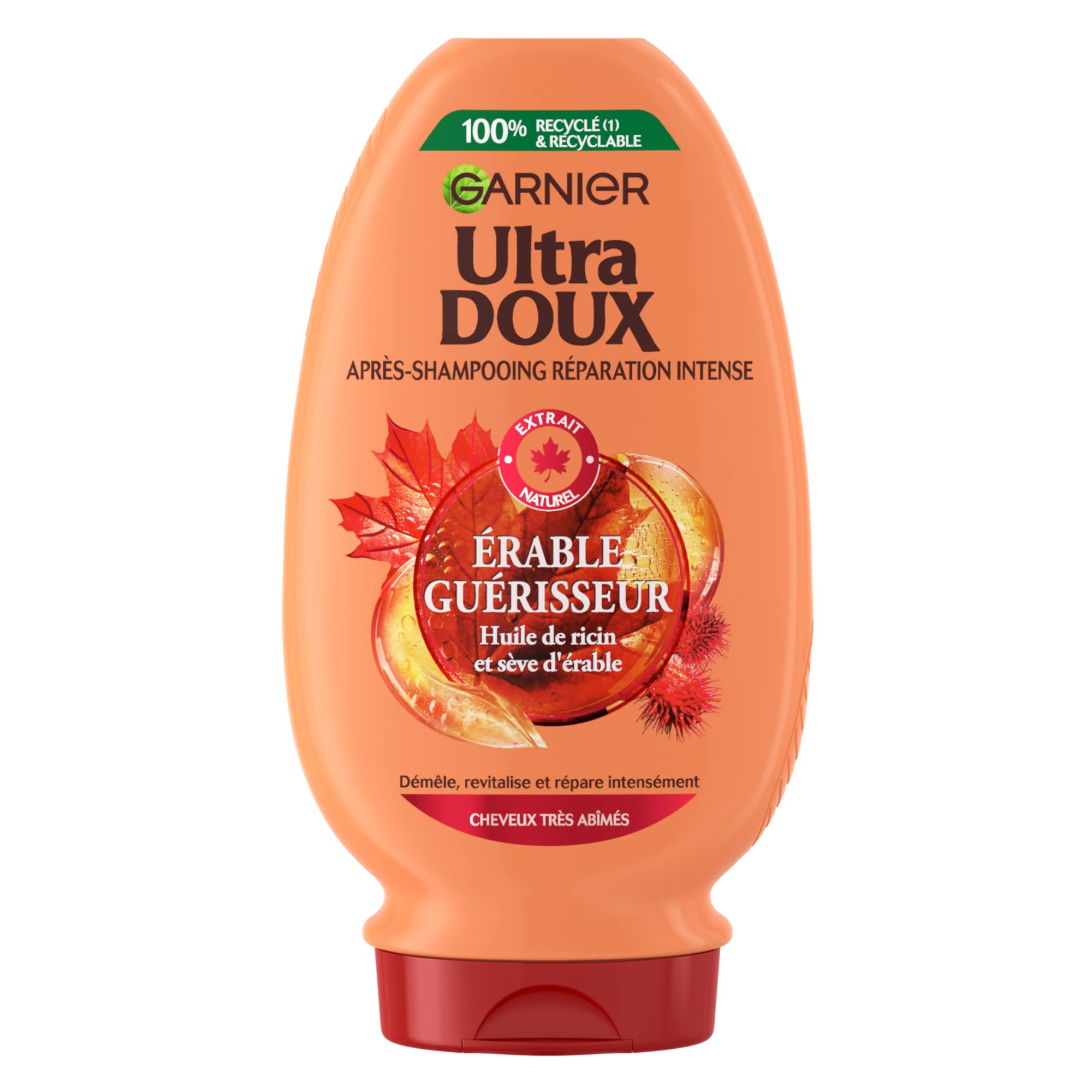 garnier-ultra-doux-shampooing-rable-gu-risseur-ricin-300-ml-cheveux-tr-s-ab-m-s image 3