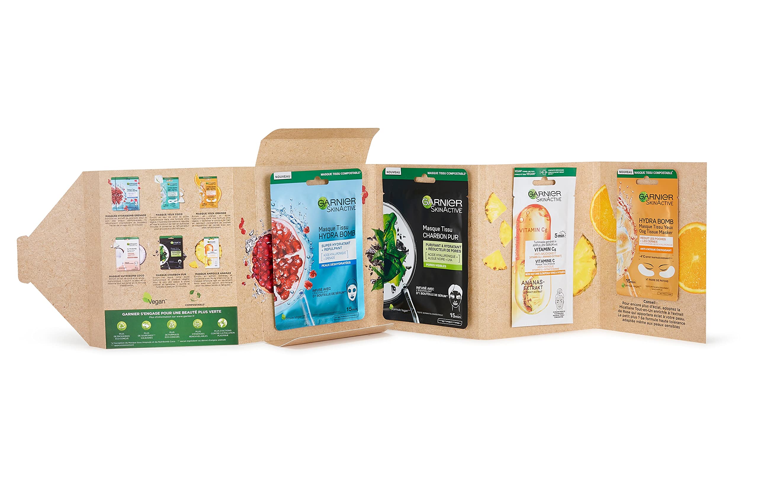 garnier-skin-active-coffret-7-masques-tissu-nutribomb-hydrabomb-ampoule-et-yeux image 4