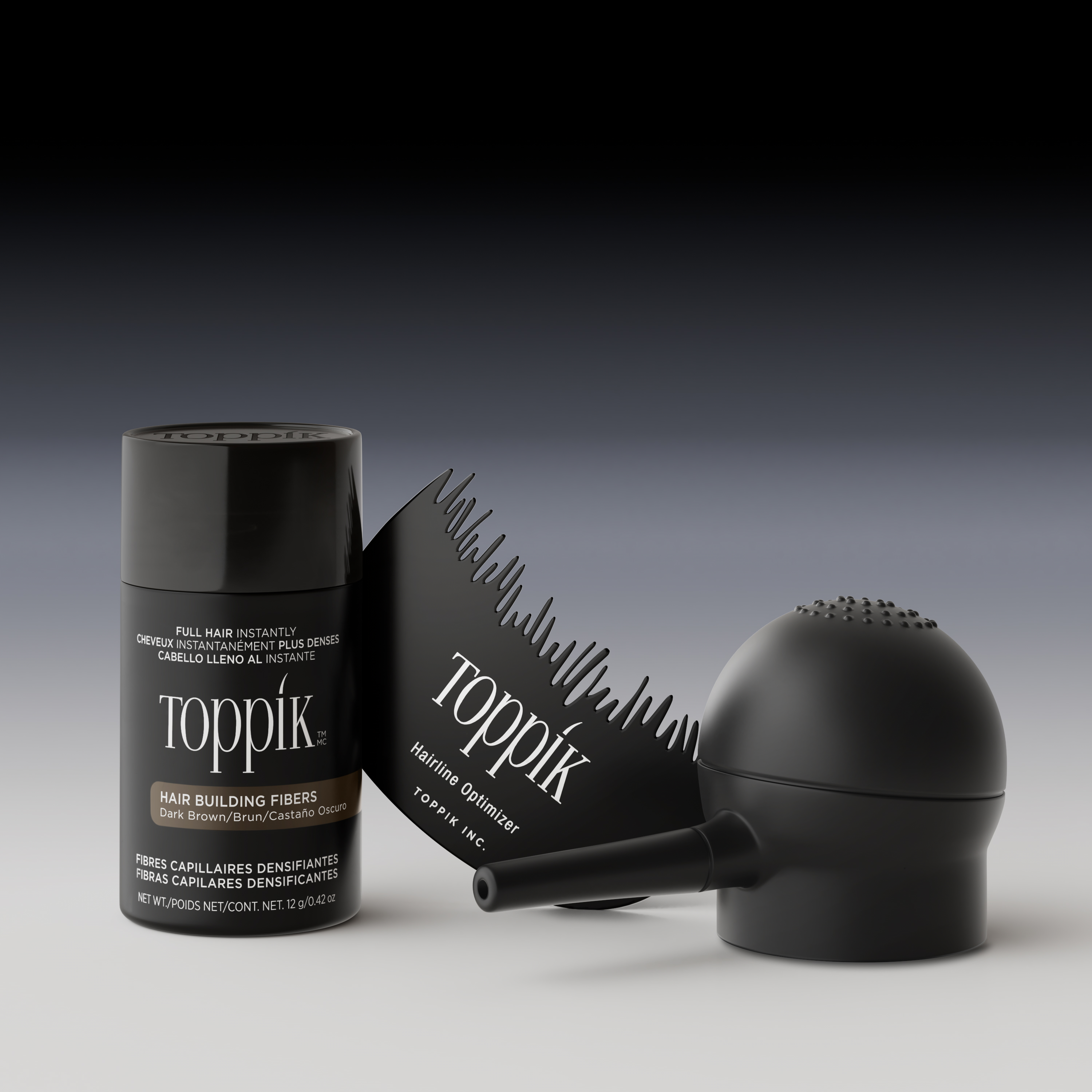 toppik-hair-fibers-starter-set-kit-d-part-fibres-12-g-applicateur image 1
