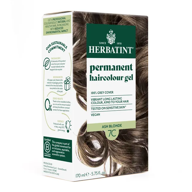 herbatint-soin-colorant-permanent-7c-blond-cendr-gel-170-ml image 1