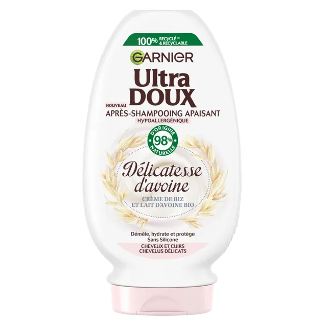 garnier-ultra-doux-apr-s-shampooing-riz-avoine-cheveux-d-licats-250-ml image 1