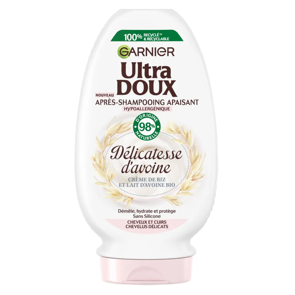 garnier-ultra-doux-apr-s-shampooing-riz-avoine-cheveux-d-licats-250-ml image 1
