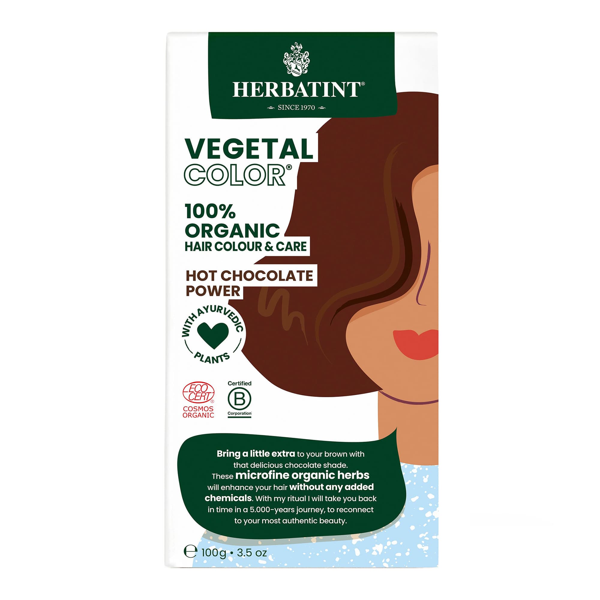 herbatint-vegetal-color-hot-chocolate-power-chocolat-coloration-v-g-tale-100-g image 2