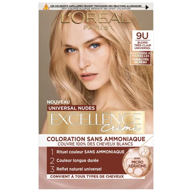 l-or-al-paris-excellence-cr-me-coloration-permanente-blond-tr-s-clair-9u-sans-am image 1