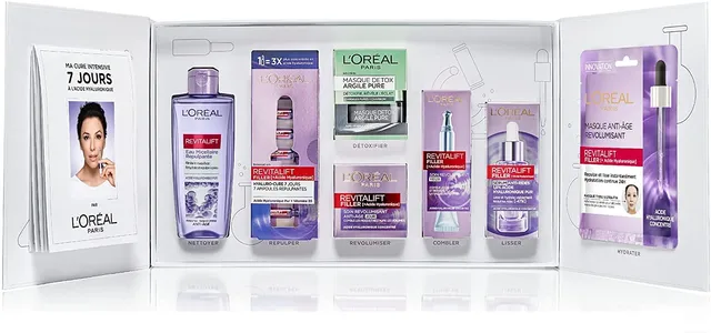 l-or-al-paris-revitalift-filler-coffret-cadeau-d-tox-anti-rides-routine-7-produi image 1