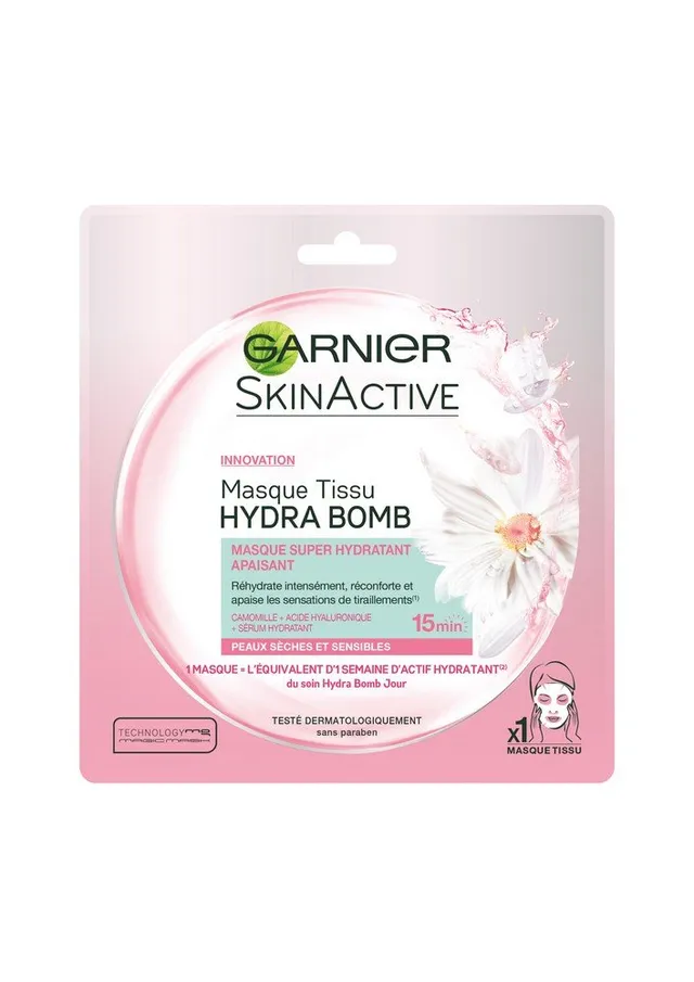 garnier-skinactive-hydra-bomb-masque-tissu-camomille-peaux-s-ches-et-sensibles image 1