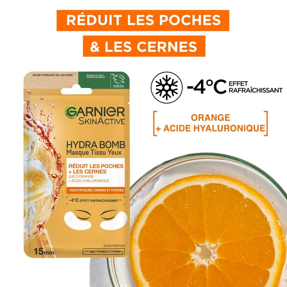 garnier-skin-active-coffret-5-masques-tissu-hydrabomb-visage-et-yeux-acide-hyalu image 6