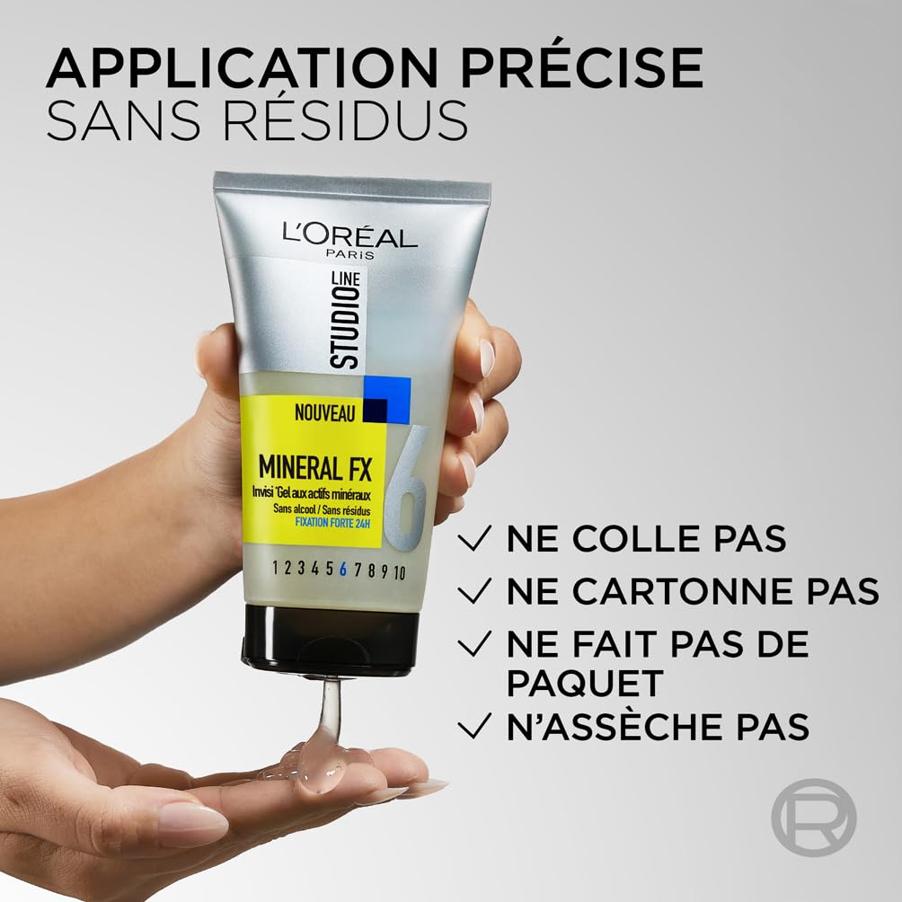 l-or-al-paris-studio-line-mineral-fx-gel-coiffant-fixation-forte-150-ml image 8