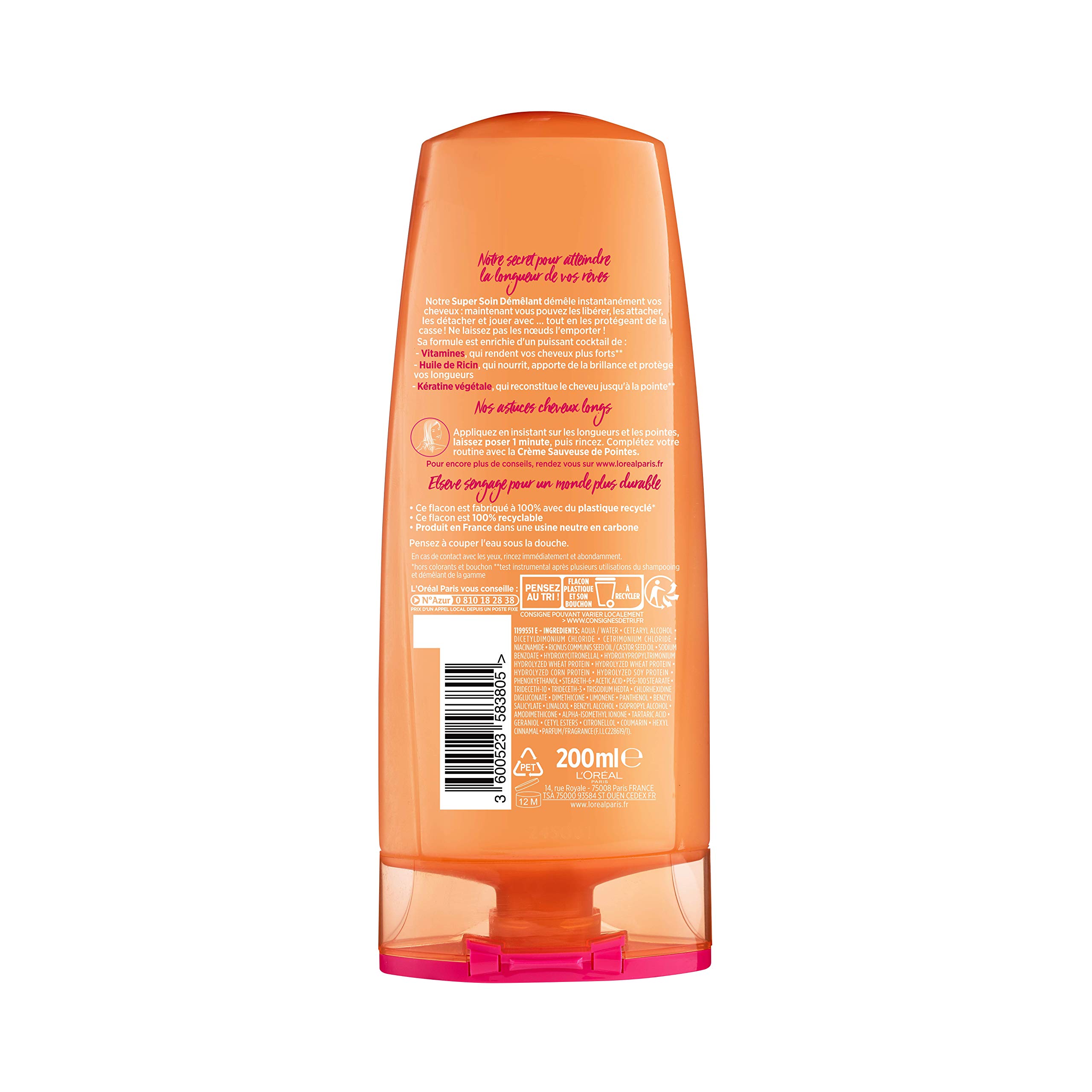 l-or-al-paris-elseve-dream-long-soin-d-m-lant-cheveux-longs-huile-de-ricin-200-m image 2