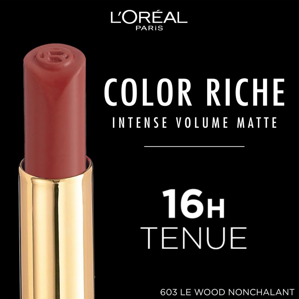 l-or-al-paris-color-riche-intense-volume-matte-rouge-l-vres-mat-velours-le-wood- image 2