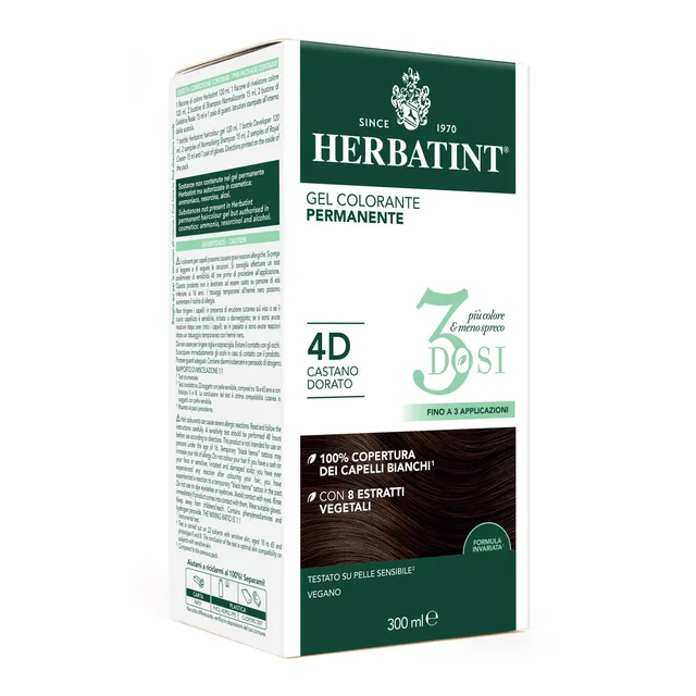 herbatint-soin-colorant-permanent-4d-ch-tain-dor-3dosi-gel-300-ml image 1