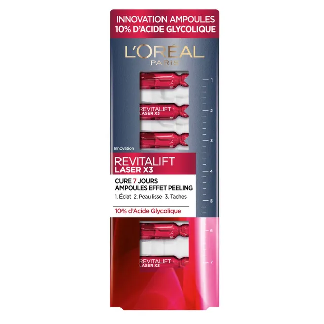 l-or-al-paris-revitalift-laser-x3-ampoules-effet-peeling-10-acide-glycolique-7-x image 1
