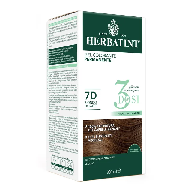 herbatint-soin-colorant-permanent-3dosi-7d-blond-dor-300-ml image 1