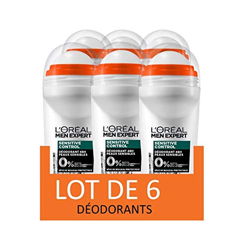 l-or-al-men-expert-sensitive-control-d-odorant-bille-homme-50-ml-pack-de-6 image 1