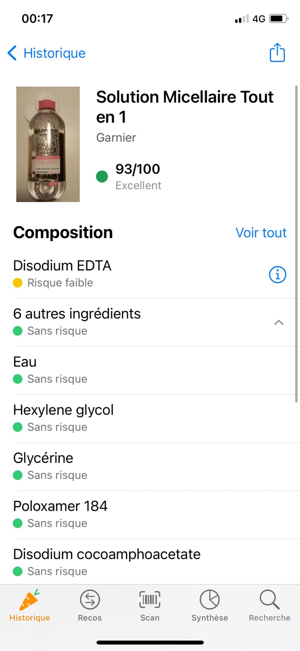 Ma routine depuis des années