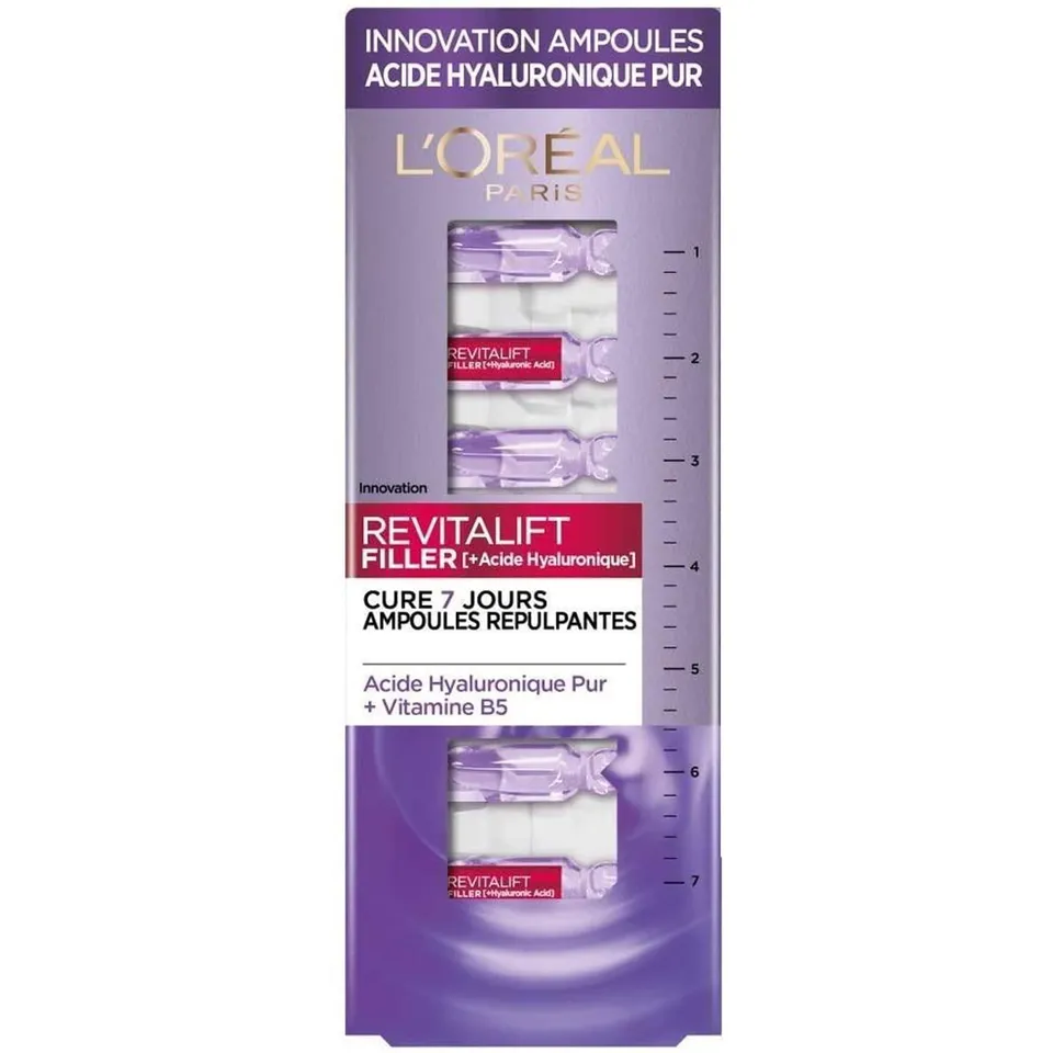 l-or-al-paris-revitalift-filler-cure-7-ampoules-hyaluronique-7x1ml image 1