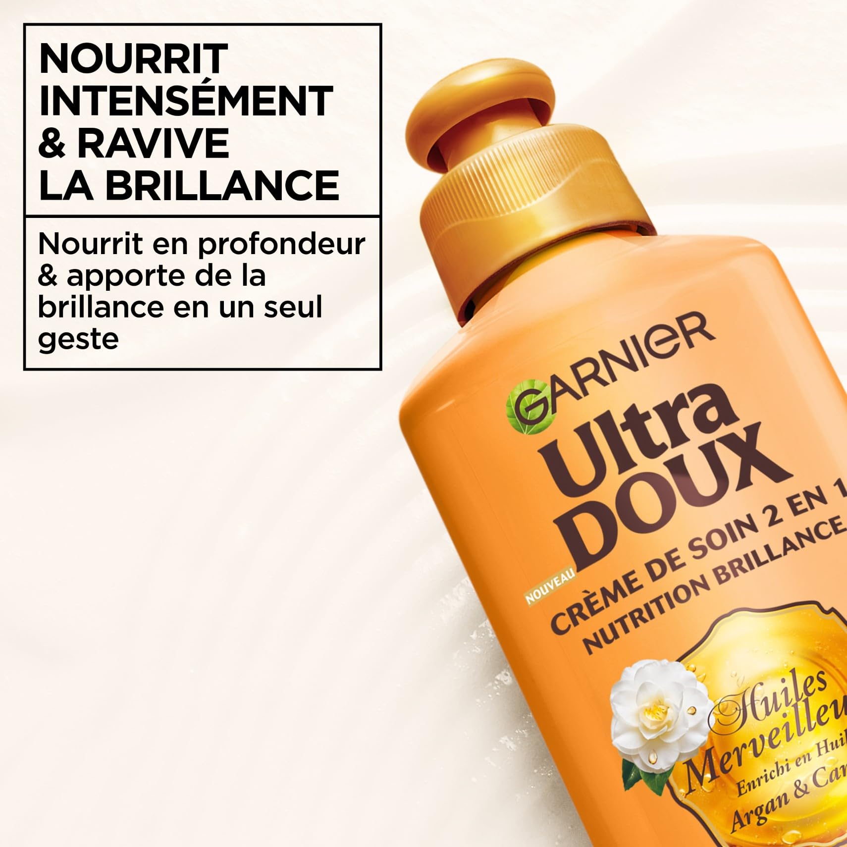 garnier-ultra-doux-cr-me-soin-argan-cam-lia-nutrition-brillance-200-ml image 2