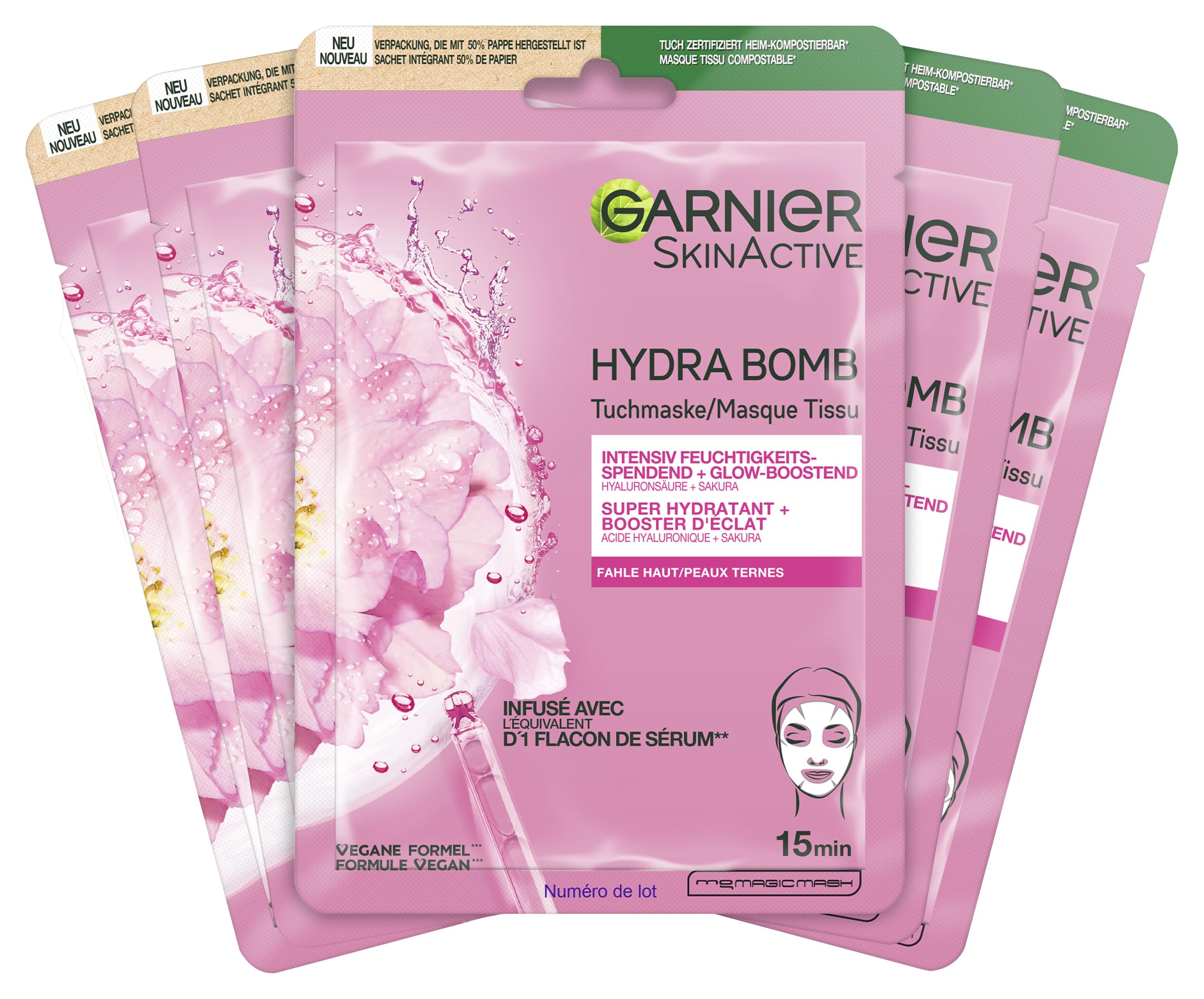 garnier-skinactive-hydra-bomb-grenade-masques-tissu-5-x-28-g image 2