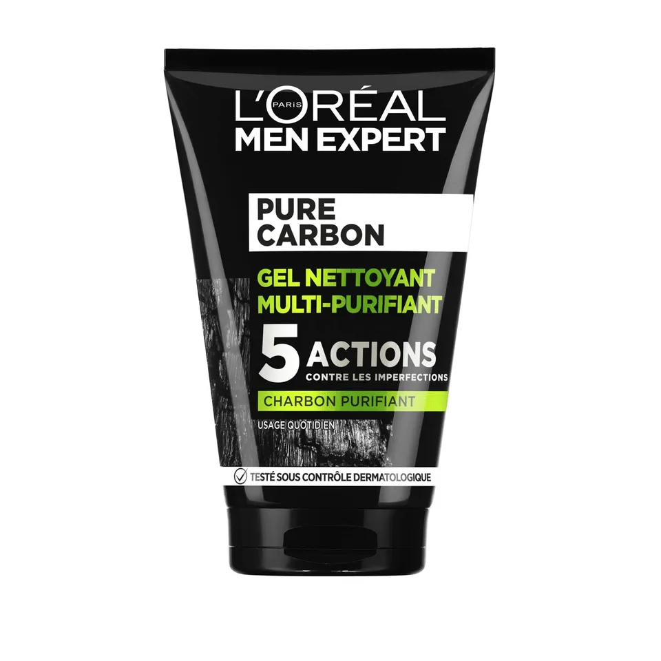 l-or-al-men-expert-pur-charbon-gel-nettoyant-visage-homme-100-ml image 1