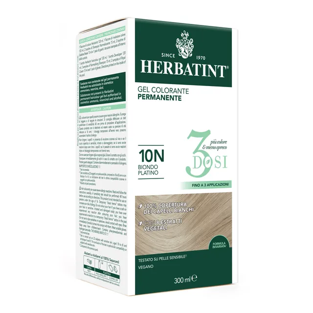 herbatint-soin-colorant-permanent-3dosi-10n-blond-platine-300-ml image 1