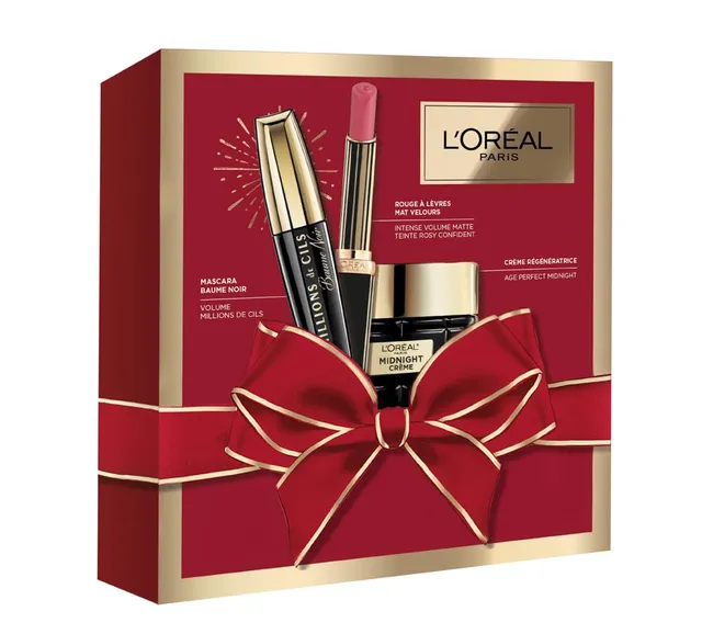 l-or-al-paris-coffret-cadeau-no-l-3-produits-midnight-cr-me-mascara-rouge-mat-64 image 1