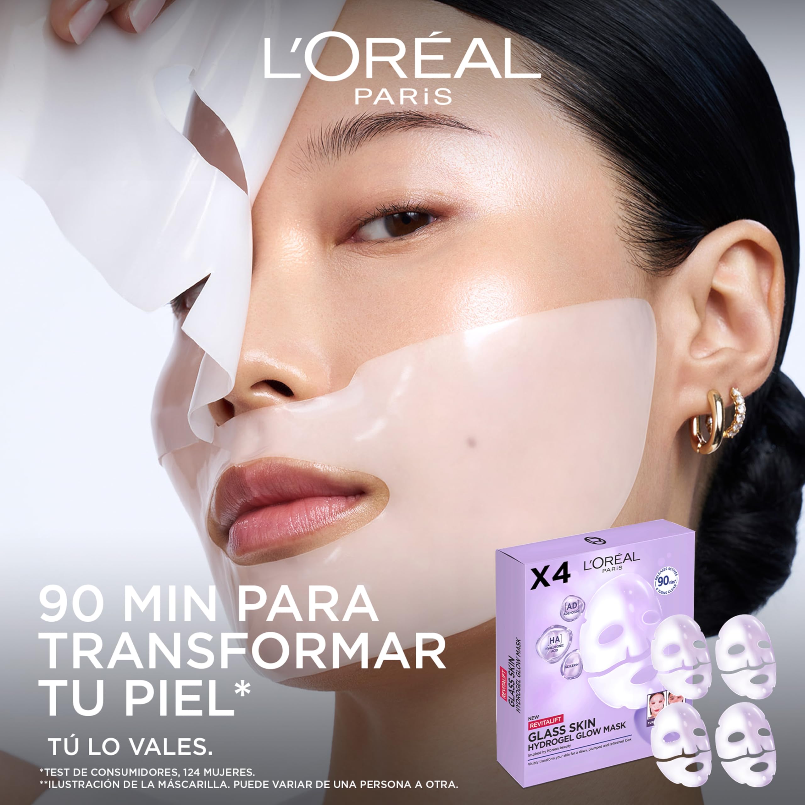 l-or-al-paris-revitalift-filler-glass-skin-masque-hydrogel-acide-hyaluronique-4- image 2