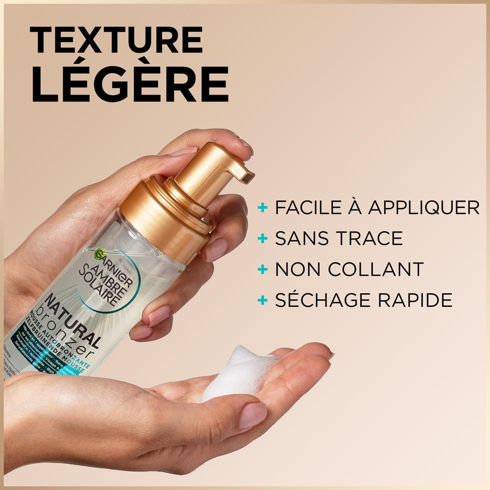 garnier-ambre-solaire-natural-bronzer-mousse-autobronzante-visage-corps-200-ml image 6