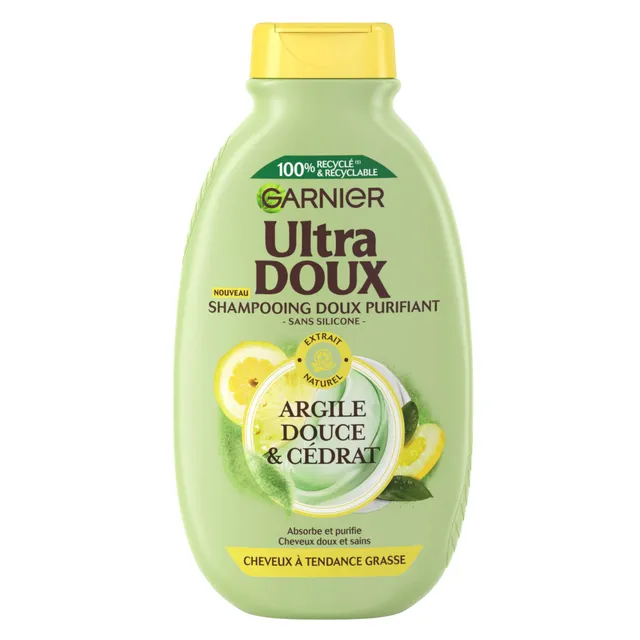 garnier-ultra-doux-shampooing-purifiant-argile-c-drat-cheveux-gras-300-ml image 1
