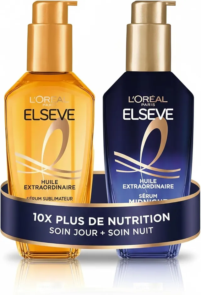 l-or-al-paris-elseve-huile-extraordinaire-routine-nutrition-jour-nuit-2x100-ml image 1