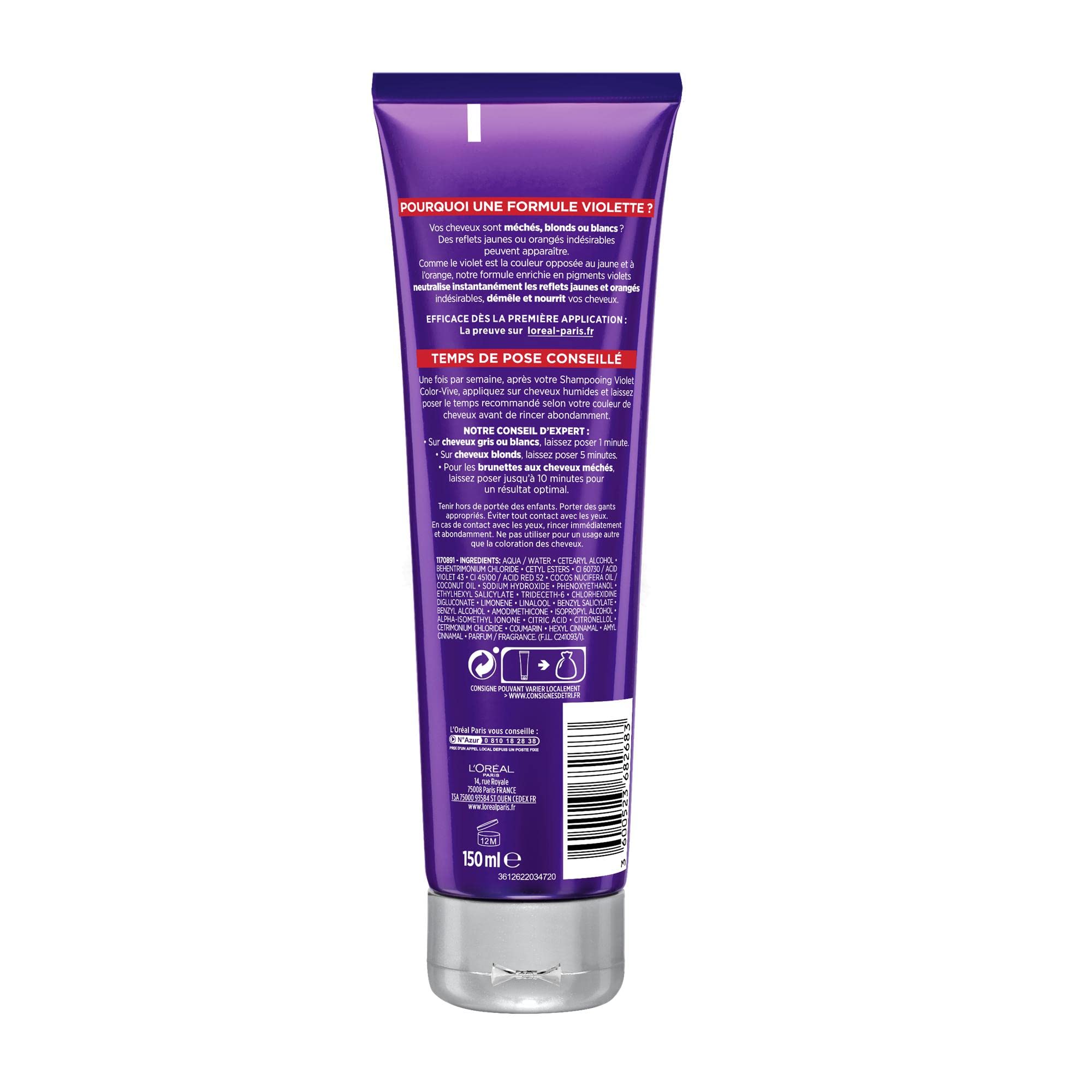 l-or-al-paris-elseve-color-vive-masque-violet-d-jaunisseur-150-ml image 8