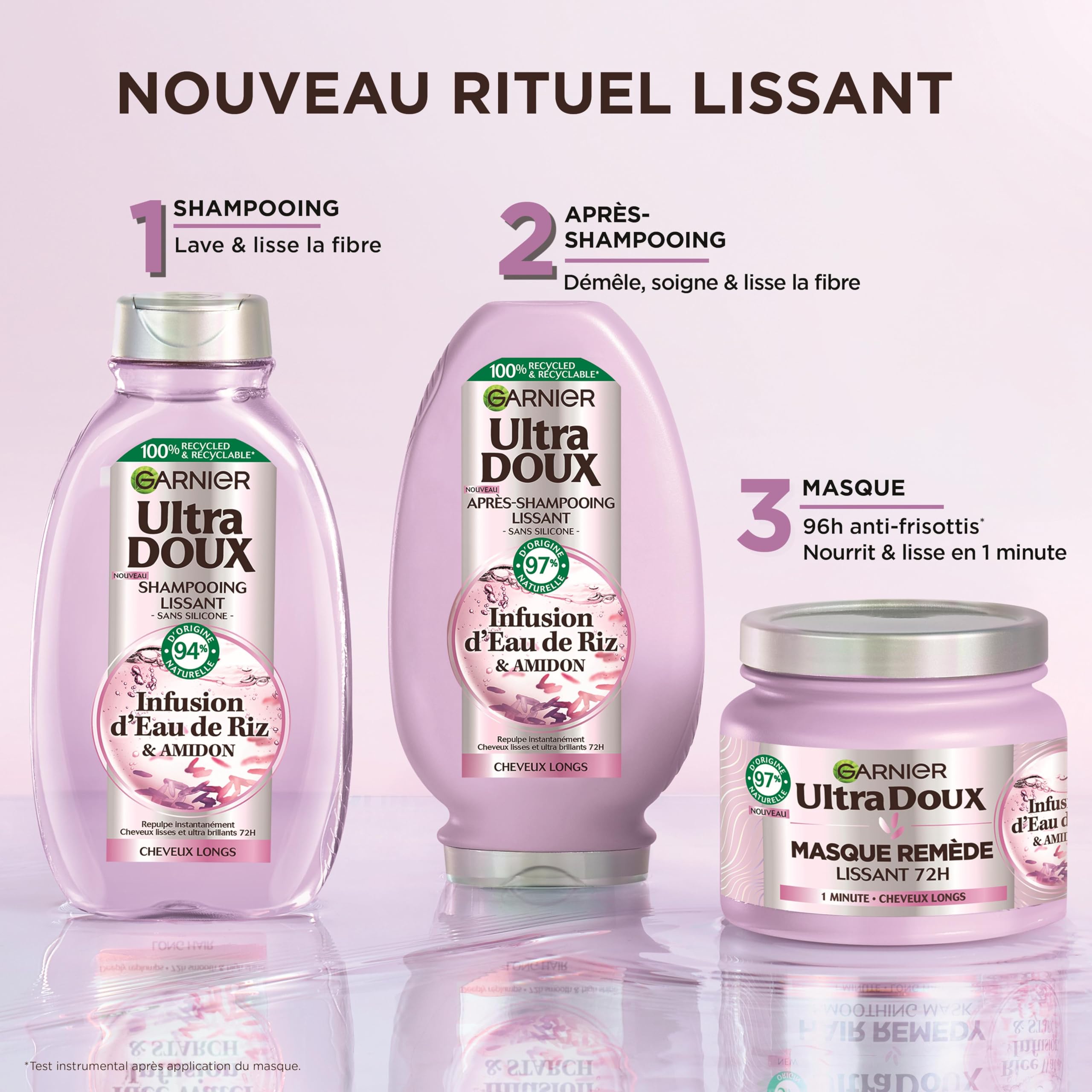 garnier-ultra-doux-rituel-lissant-eau-de-riz-coffret-shampooing-apr-s-shampooing image 3