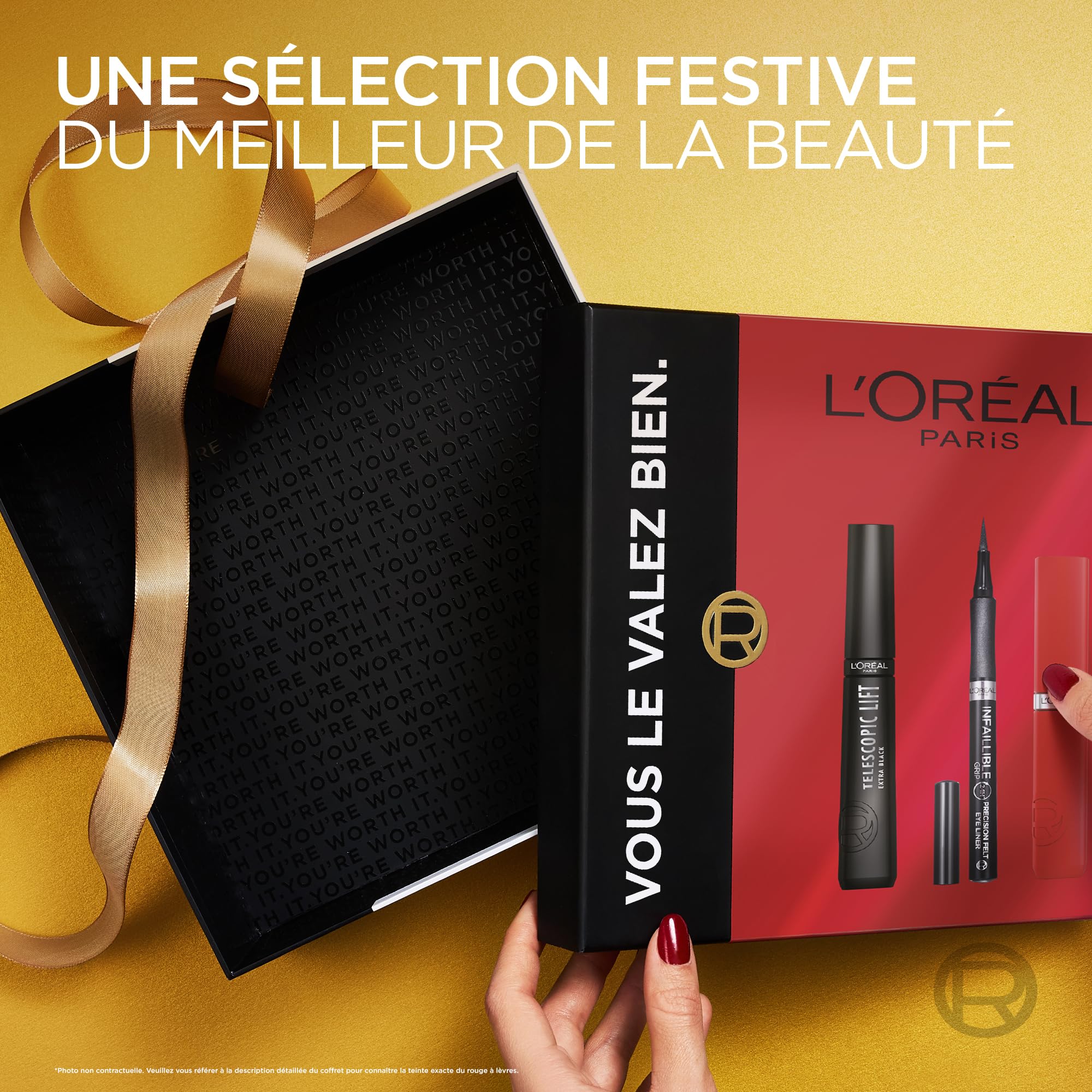 l-or-al-paris-coffret-maquillage-mascara-telescopic-lift-eyeliner-rouge-l-vres image 6