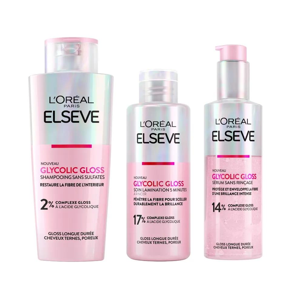 l-or-al-paris-elvive-glycolic-gloss-routine-brillance-3x200-150-200-ml image 1