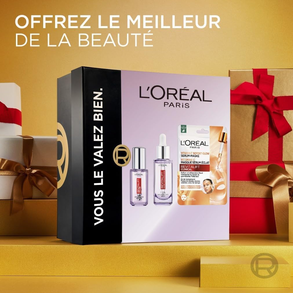 l-or-al-paris-coffret-cadeau-revitalift-filler-s-rum-anti-rides-s-rum-yeux-masqu image 2