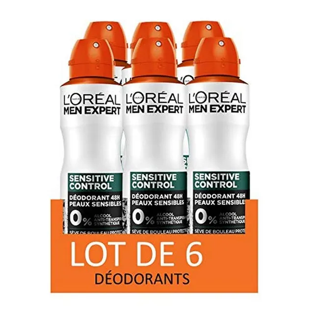 l-or-al-men-expert-sensitive-control-d-odorant-spray-homme-200-ml-pack-de-6 image 1