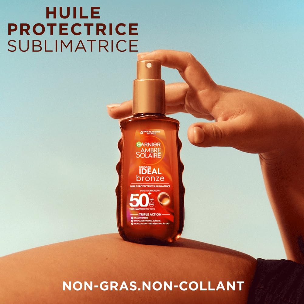 garnier-ambre-solaire-ideal-bronze-huile-protectrice-sublimatrice-spf50-150-ml image 4