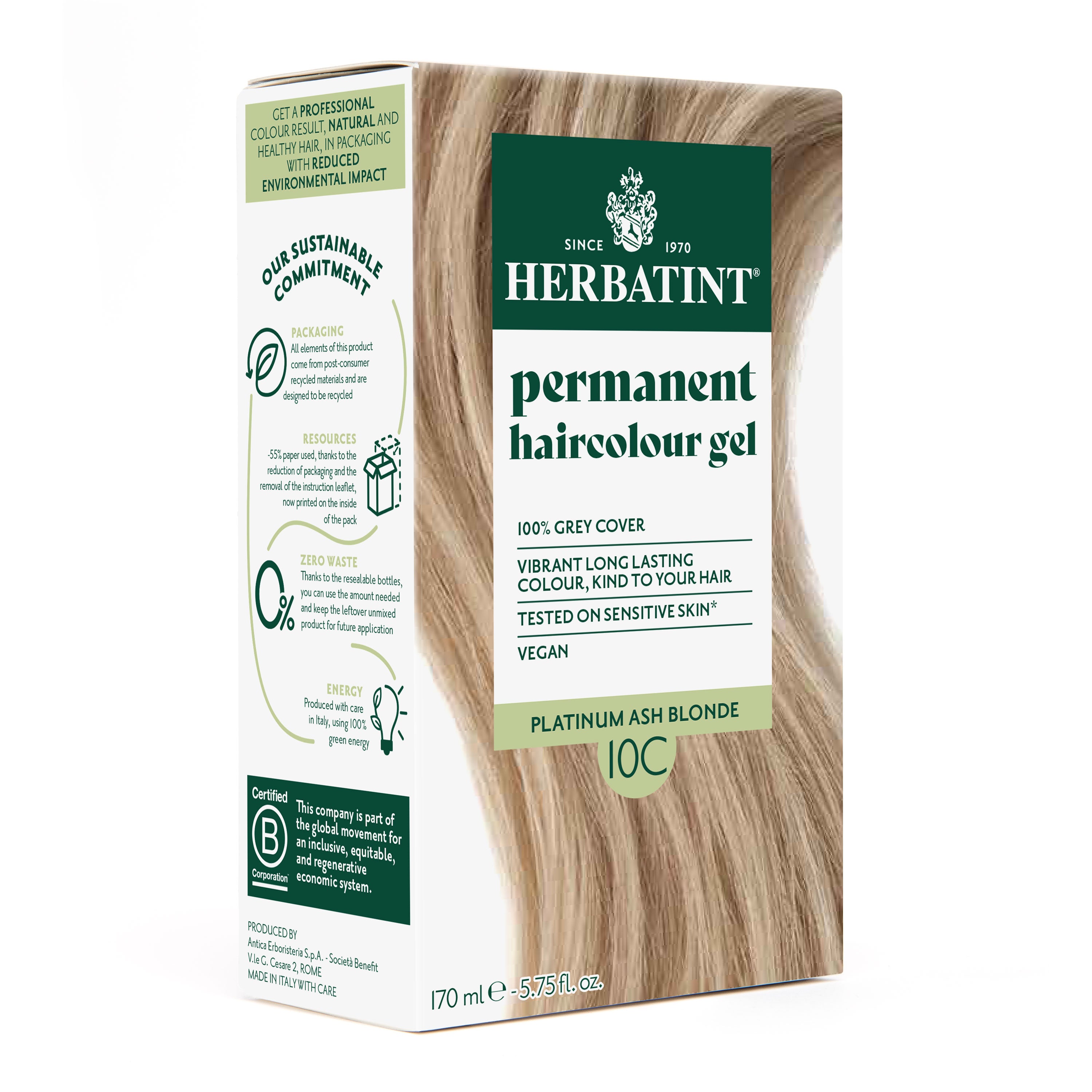 herbatint-soin-colorant-permanent-10c-blond-platine-cendr-gel-170-ml image 1