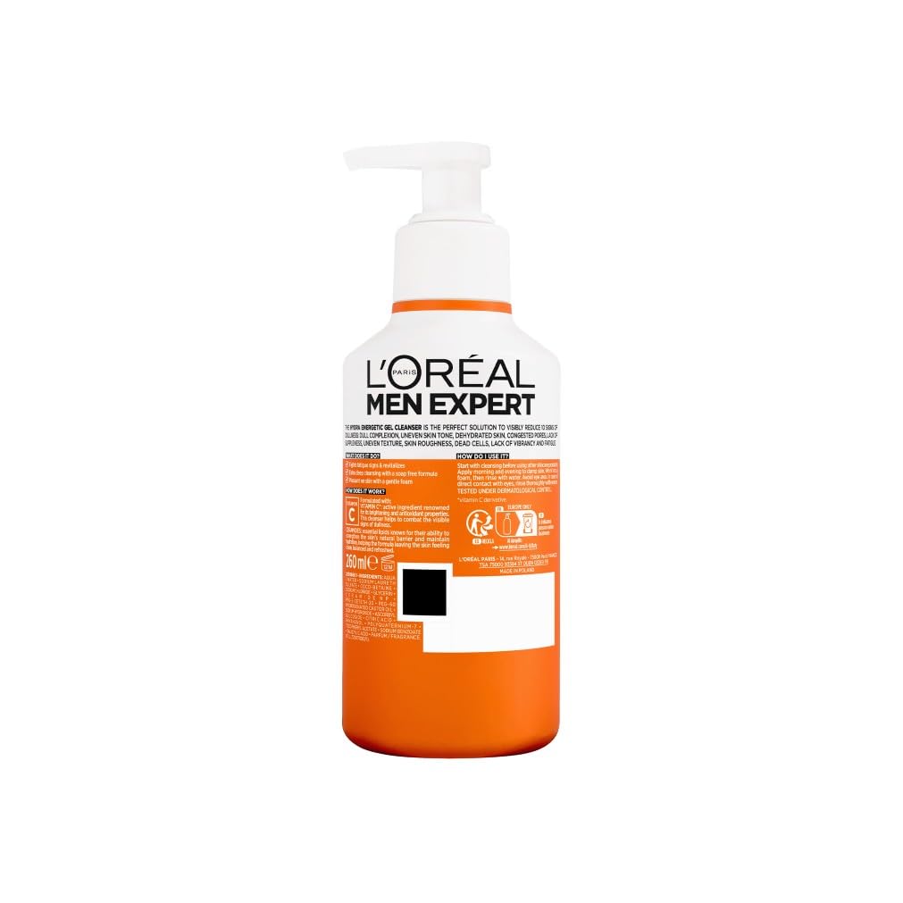 l-or-al-paris-men-expert-gel-nettoyant-hydra-energetic-vitamine-c-260ml image 2