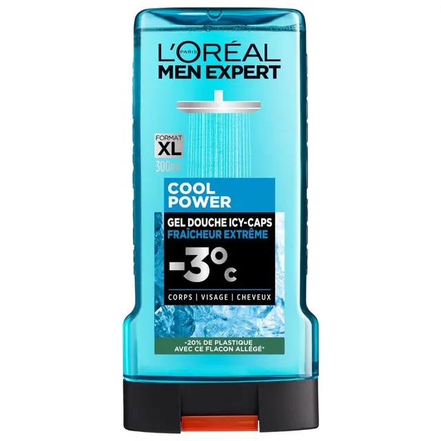 l-or-al-men-expert-cool-power-gel-douche-3-en-1-menthe-glac-e-300-ml image 1