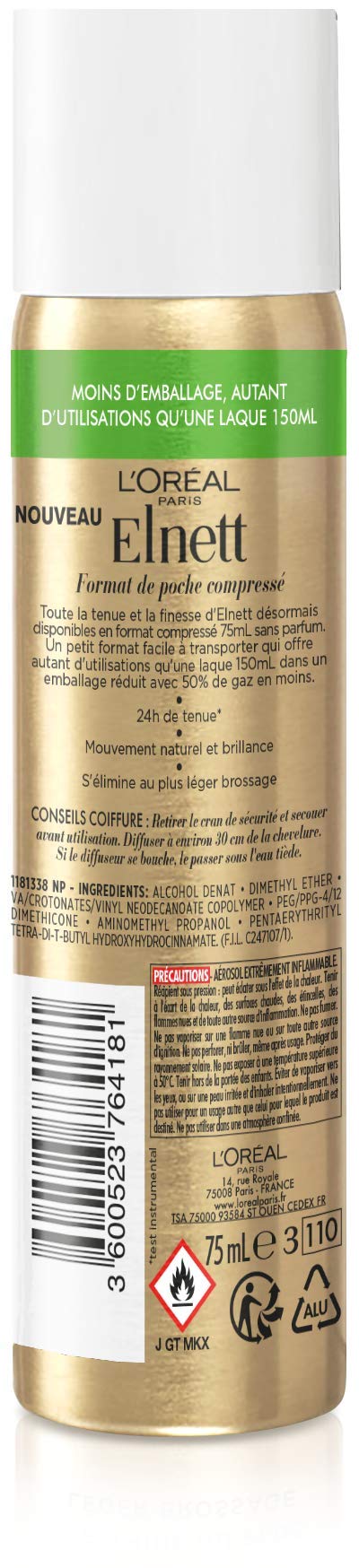 l-or-al-paris-elnett-laque-sans-parfum-format-compress-75-ml image 2