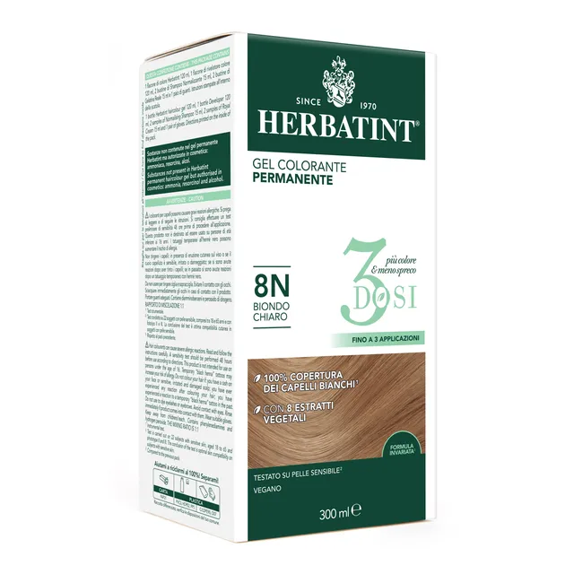 herbatint-3dosi-8n-blond-clair-soin-colorant-permanent-gel-300-ml image 1