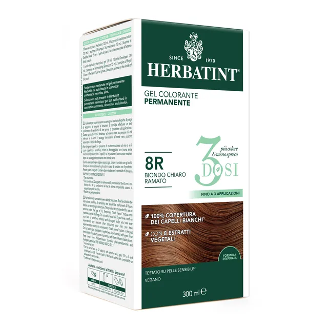 herbatint-soin-colorant-permanent-3dosi-8r-blond-cuivr-clair-300-ml image 1