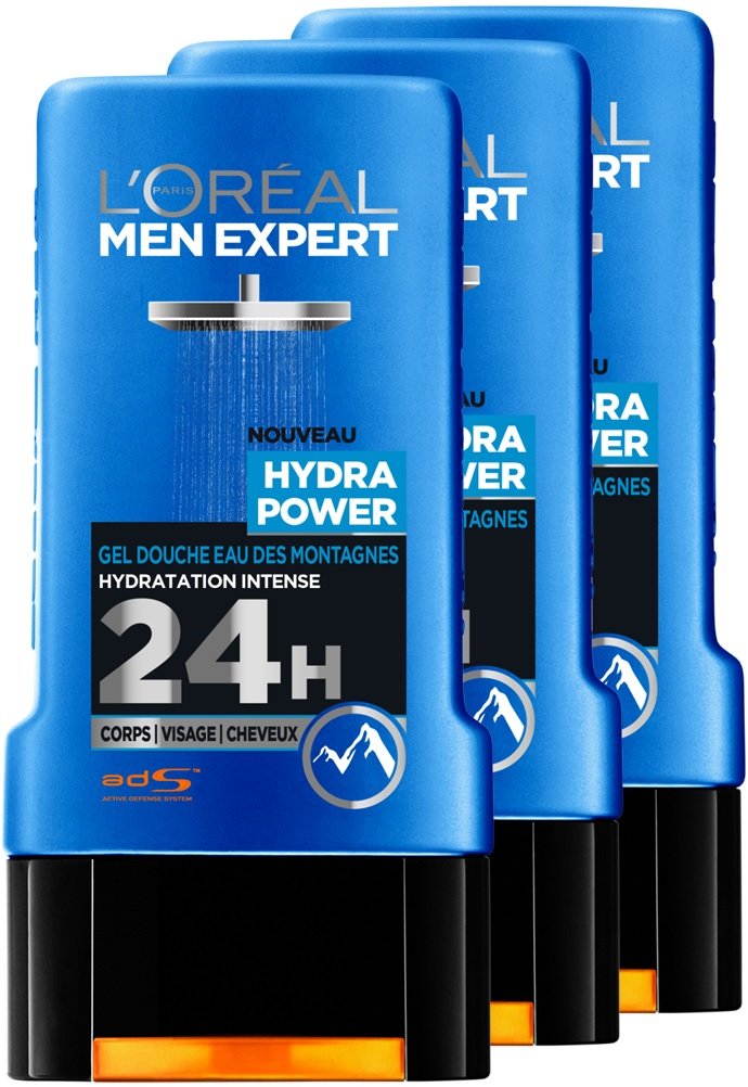 l-or-al-men-expert-hydra-power-gel-douche-homme-3-en-1-corps-visage-cheveux-300- image 1