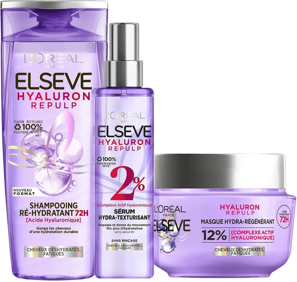 l-or-al-paris-elseve-hyaluron-repulp-routine-3-produits-cheveux-d-shydrat-s-sham image 1