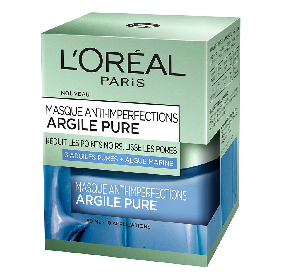l-or-al-paris-argiles-pures-masque-visage-anti-imperfections-algue-marine-50-ml image 1