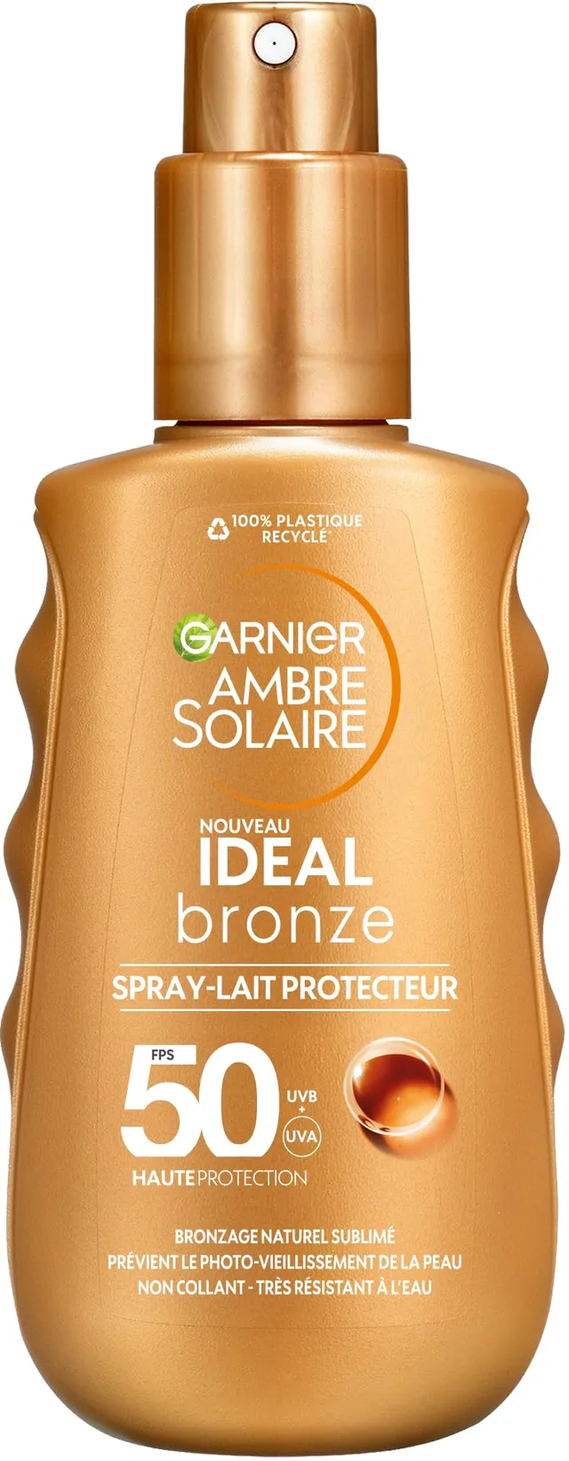 garnier-ambre-solaire-ideal-bronze-spray-lait-spf50-150-ml image 1