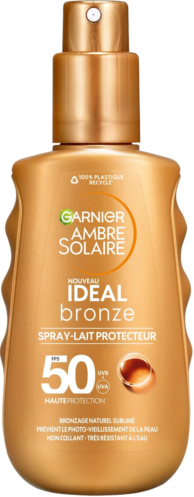 garnier-ambre-solaire-ideal-bronze-spray-lait-spf50-150-ml image 1
