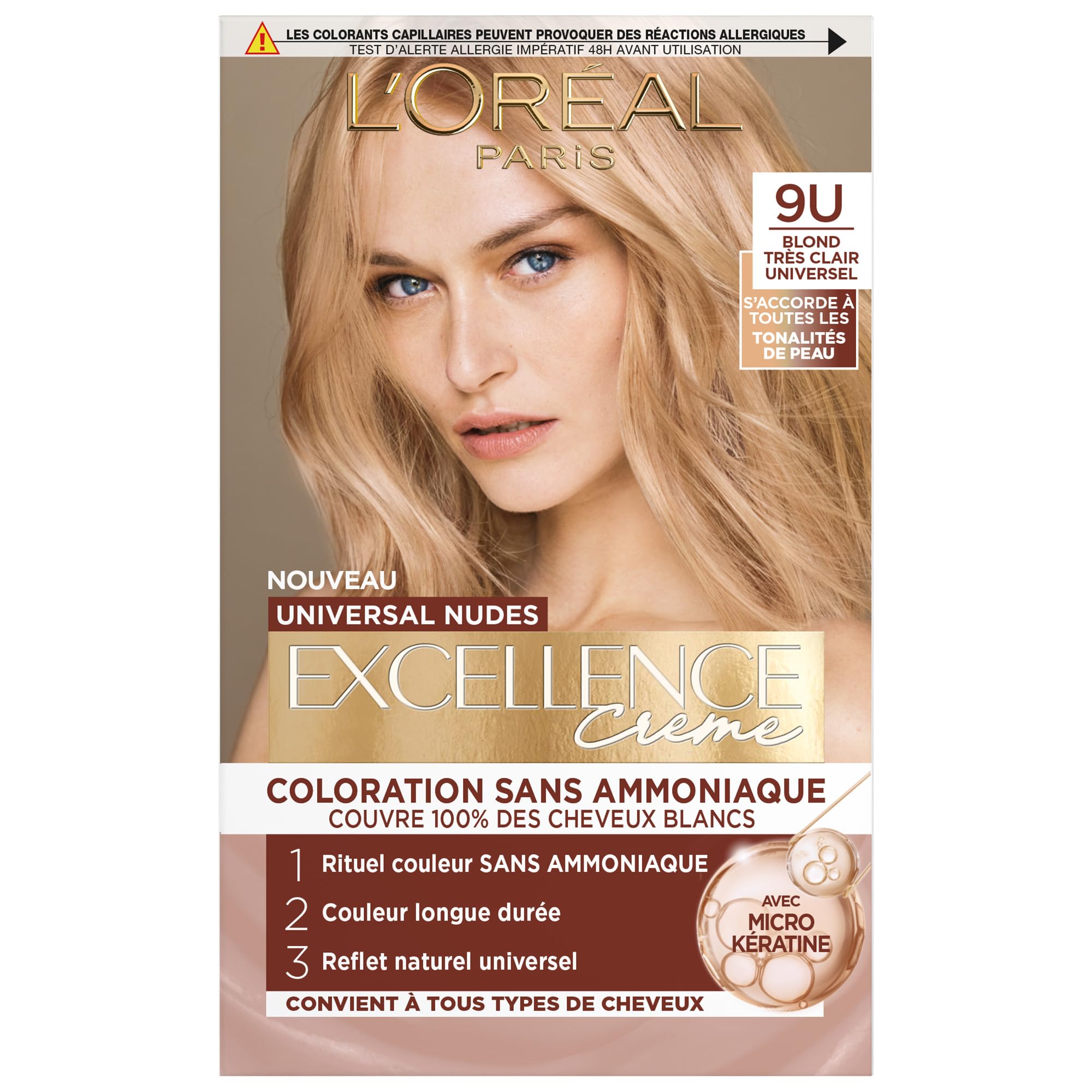 l-or-al-paris-excellence-cr-me-coloration-permanente-blond-tr-s-clair-9u-sans-am image 1