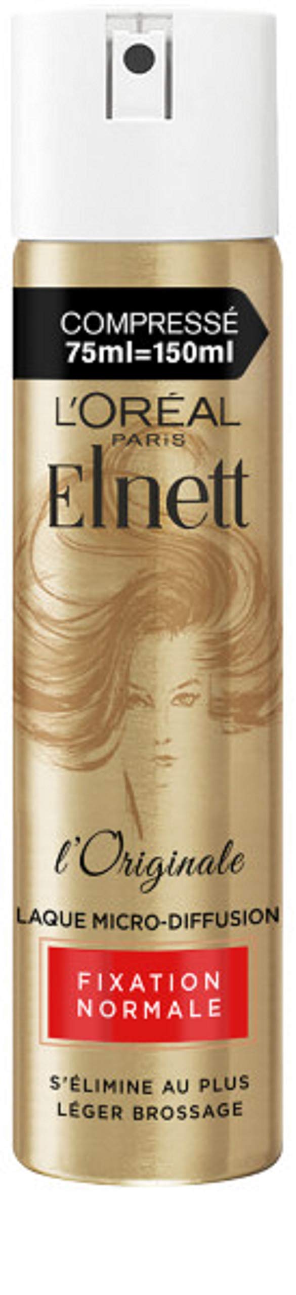 l-or-al-paris-elnett-laque-fixation-normale-sans-parfum-compress-75-ml image 1